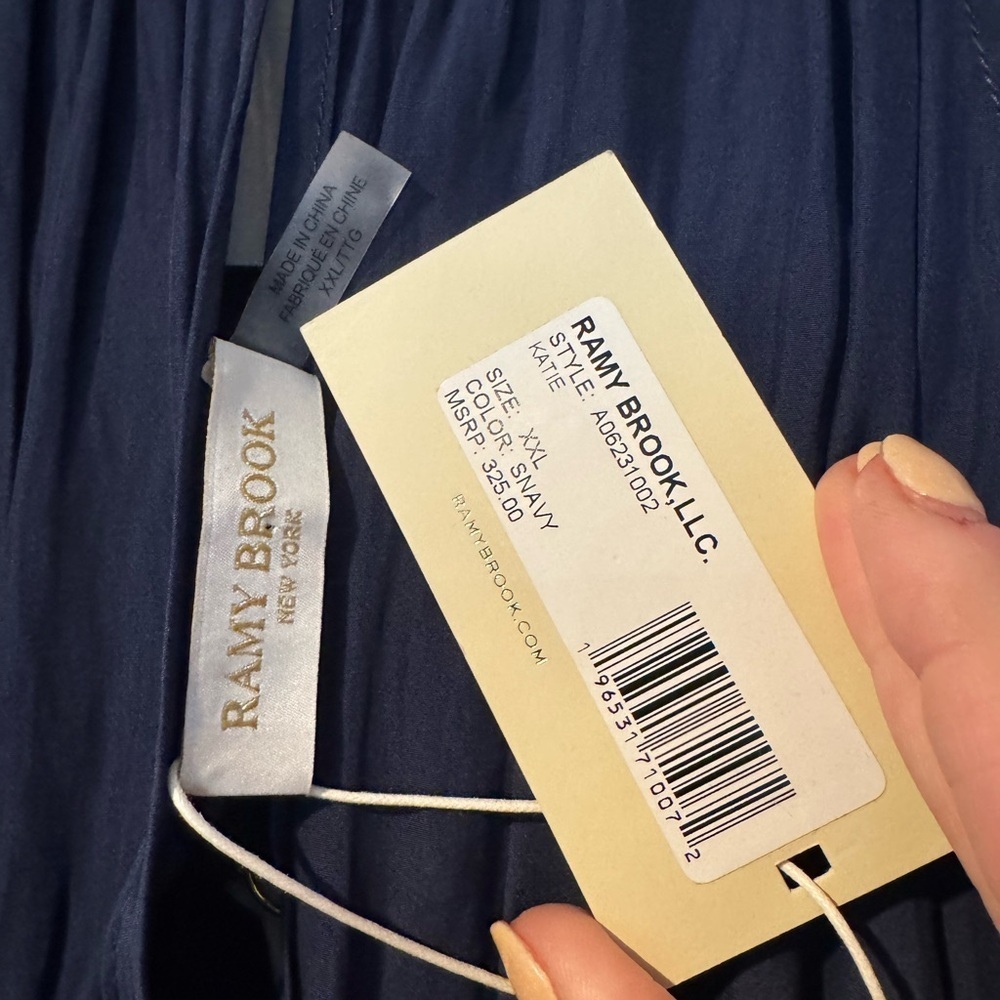 Ramy Brook NWT Katie chain link halter top in navy - Picture 4 of 7